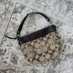 Vintage Coach Signature Canvas Shoulder Bag